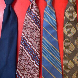 Lot of 4 Clip On Ties